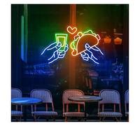 SHOUXI Decoración Lámparas Letrero De Neón De Tacos, Ideal Para Decoración De Pared De Restaurantes De Tacos Mexicanos, Luz De Neón De Comida, Luces Nocturnas Comerciales(Re,63X39CM)