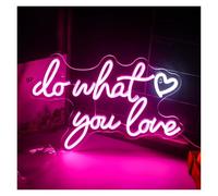 SHOUXI Decoración Lámparas Letrero De Neón Do What You Love Con Luz Regulable Para Bodas, Cumpleaños Tiendas, Bares, Despedidas De Soltera,hogar Habitación Decoración 42cmx26cm(Re)