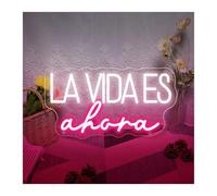 SHOUXI Decoración Lámparas Letrero De Neón Español LA VIDA ES Ahora, Luz LED Nocturna Alimentada Por USB, Decoración De Pared Para Dormitorio, Habitación, Fiesta, Boda, Bar(Segundo)