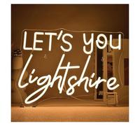 SHOUXI Decoración Lámparas Letrero De Neón Let Your Light Shine Cristiano Para Decoración Pared, Dormitorio Boda, Religiosa La Sala Oración Jesús, 40x26.05cm