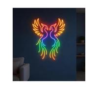SHOUXI Decoración Lámparas Letrero De Neón Phoenix Para Escaparate De Negocios, Decoración De Ave Legendaria Inmortal Con Temática Mitológica Para Habitaciones Infantiles,50cm(Segundo)