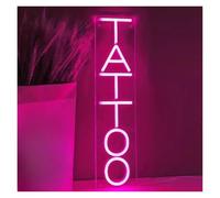 SHOUXI Decoración Lámparas Letrero De Neón Tattoo Con Luz Regulable Para Salón De Tatuajes, Estudio, Cuevas Masculinas, Sala De Estar, Dormitorio, Tienda, Decoración 40cmx10cm(UN)