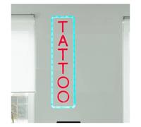 SHOUXI Decoración Lámparas Letrero De Neón Tattoo Con Luz Regulable Para Salón De Tatuajes, Estudio, Cuevas Masculinas, Sala De Estar, Dormitorio, Tienda, Decoración 40cmx10cm(Re)