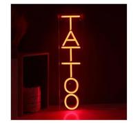 SHOUXI Decoración Lámparas Letrero De Neón Tattoo Con Luz Regulable Para Salón De Tatuajes, Estudio, Cuevas Masculinas, Sala De Estar, Dormitorio, Tienda, Decoración 40cmx10cm(C)