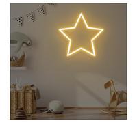 SHOUXI Decoración Lámparas Letreros De Neón Hechos A Mano Con Luces Estrella Alimentadas Por USB, Adecuados Para La Habitación Niños, Decoración Fiesta Cueva Hombre 40.7cm(Segundo)