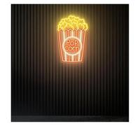 SHOUXI Decoración Lámparas Pop Maíz Neón Señal Snack Bar Película Decoración De La Habitación Palomitas Llevó Luces Dimmable(C,70X46CM)