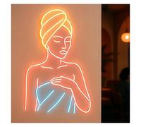 SHOUXI Decoración Lámparas Sauna Letrero De Neón Tema De Spa Luz Regulable Estudios De Masaje Salones De Belleza Decoración Para El Cuidado Del Cuerpo 55cm(Style 2)