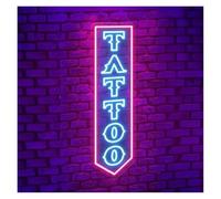 SHOUXI Decoración Lámparas Tattoo Letrero De Neón Con Letras Luz Regulable Para Estudio, Tiendas, Salón, Tienda, Dormitorio, Lámpara Iluminada De Negocios, Decoración 58cm(Style 3)