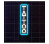 SHOUXI Decoración Lámparas TATTOO Letrero De Neón Único Para Estudio De Tatuajes, Salón De Negocios, Tienda, Decoración De Pared Para Habitación, Lámpara De 15.35x4.72inch(Warm white)