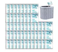 Shouxiut 50 piezas de coagulante portátil de polvo de inodoro, polvo absorbente de y coagulante de gel absorbente de , bolsas de inodoro, absorbentes de cristales, herramienta de