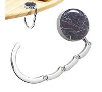 Shouxiut Gancho plegable para bolso, soporte plegable para mesa, ganchos portátiles para bolsos, colgador resistente para escritorio de hogar y restaurante fuera del hielo