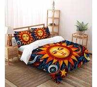 SHOVERKD Domingo Brillo Vía láctea Arte Juego De Funda Nórdica Impresión 3D Microfibra Antialérgica con Cremallera Oculta para Niños Y Adultos Ajuste Super King（260x220cm）