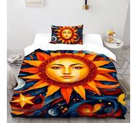 SHOVERKD Domingo Brillo Vía láctea Arte Juego De Funda Nórdica Impresión 3D Microfibra Antialérgica con Cremallera Oculta para Niños,Niñas,Adolescentes Tamaño Single（135x200cm）