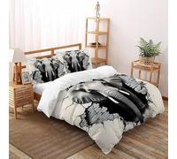 SHOVERKD Elefante Roto Pared Grieta Juego De Funda Nórdica Impresión 3D Fauna Tierra Animal Microfibra Suave con Cremallera Oculta para Niños Y Adultos Ajuste King（220x240cm）