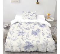 SHOVERKD Fiori farfalle Set Di Biancheria Da Letto 2 Pezzi con Stampa 3D Elegant Rural Plants Copripiumino con 1 Federe in Microfibra Morbida E Leggera Single（135x200cm）