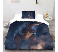 SHOVERKD Helado Llama T-Rex Rugido Juego De Funda Nórdica Impresión 3D Fauna LY Animales Microfibra Antialérgica con Cremallera Oculta para Niños Y Adultos Ajuste Single（135x200cm）