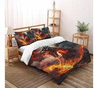 SHOVERKD Llama Lava T-Rex Rugido Juego De Funda Nórdica Impresión 3D Fauna LY Animales Microfibra Suave con Cremallera Oculta para Niños Y Adultos Tamaño Double（200x200cm）