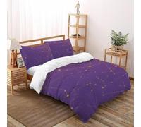 SHOVERKD Stelle Set Copripiumino 3 Pezzi con Stampa 3D Starry CosmicBodies Copripiumino con 2 Federe con Federe in Microfibra Ultra Morbida Super King（260x220cm）