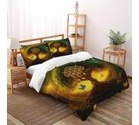 SHOVERKD Tree Farfalla Set Copripiumino 3 Pezzi con Stampa 3D Sacred Land Plants Incluso Copripiumino con 2 Federe in Microfibra Morbida E Leggera Double（200x200cm）