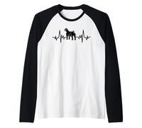 Show Boer Goat Heartbeat Camiseta Manga Raglan