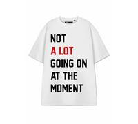 Show Me The Merch Not A Lot Going On Camiseta Mujer | Camiseta Blanca de Manga Corta Fan Era Graphic para Mujer | Taylor 13 Music Fan Merchandise 1989 Top de Ropa