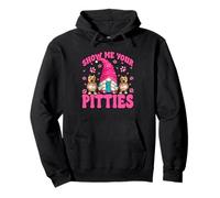 Show Me Your Pitties Adult Humor Women Funny Pitbull Momma Sudadera con Capucha