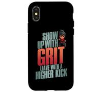 Show UP with Grit Leave with A Higher Kick Carcasa para iPhone X/XS