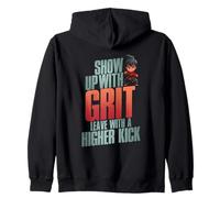 Show UP with Grit Leave with A Higher Kick Sudadera con Capucha