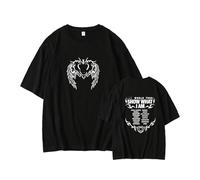 Show What I Am Camiseta worldtour Camisa Estampada Álbum Algodón Cuello Redondo Manga Corta(A Black,S)
