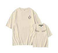 Show What I Am Camiseta worldtour Camisa Estampada Algodón Cuello Redondo Manga Corta(B Beige,S)