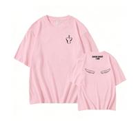 Show What I Am Camiseta worldtour Camisa Estampada Algodón Cuello Redondo Manga Corta(B Pink,S)