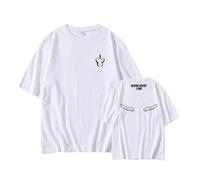 Show What I Am Camiseta worldtour Camisa Estampada Algodón Cuello Redondo Manga Corta(B White,XL)