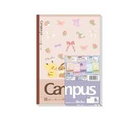 Showa 121729002 - Cuaderno de Pokemon, cuaderno de campus, rayas B, tamaño B5, paquete de 5