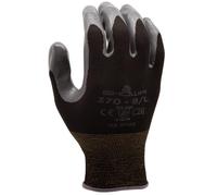 SHOWA 370, Revestimiento de Nitrilo, Uso general, Negro/gris oscuro, 7/M