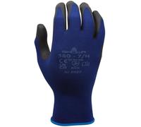SHOWA 380, Mechanical and Industrial Protective Gloves, Nitrile Palm Coating, Breathable, Navy, 1 Pair, Size X-large