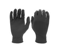 SHOWA 6112PF Biodegradable, 100% nitrilo, sin polvo, guante desechable, 240 mm de largo, 0,10 mm de grosor, negro, S