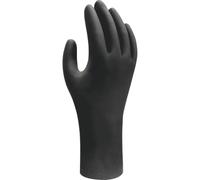 SHOWA 6112PF, Nitrile - Multipurpose, Powder Free, Food Approved, Single Use Gloves, Black, Box of 100 Gloves, Size Large