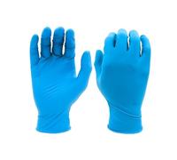 SHOWA 7500PF Gants à Usage Unique en Nitrile, Non Poudré, Approuvé pour les Aliments, Bleu, Boîte de 1000 Gants, Taille Large