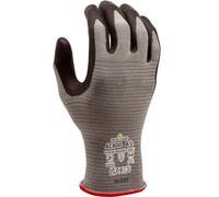 SHOWA AC800, Antistactic Industrial Protective Gloves, Nitrile Palm Coating, Cut level D, Touch Screen Compatible, Grey, 12 Pairs, Size X-large