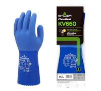 SHOWA KV660, Revestimiento de PVC, Anticorte, Azul, 9/L