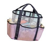 Shower Bag Double-Layers Beach Toiletry Swimming Storage Bathroom Organizers with Handle Bath Organizers Beach Caddy Travel Toiletry Swimming Storage