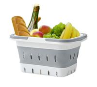 Shower Basket - PP Thermoplastic Rubber 28x20x15cm | Folding Bath Basket with Handle, Small Storage Box, Stylish Storage Basķet for | Portable Baby Shower for Girl or Boy