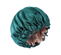 Shower Cap, 2-Layer Waterproof Elastic Bonnet, Reusable Hair Protector for Bath, Spa, Home, Hotel, Salon, Long Hair, Braids, Daily Showering