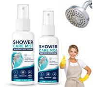 Shower Care Mist, Fast-Acting Limescale Remover (100ml+50ml) | Fine mist spray, fast results, no scrub, multi-surface for glass doors, faucets, tiles, showerheads, sinks, acrylic tubs
