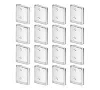Shower Clips, 16 Pack Clear Splash Guard Holders, Bathroom Hooks, Bathtub Accessories, Reliable Awning Hangers, Perfect for Inside Shower Drapery and Curtain Installation