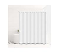 Shower Curtain, Anti-Mould, Textile Bathroom Curtain, Polyester for Bathroom, Washable, Water-Repellent, with Rings for Attaching to the Shower Rail,