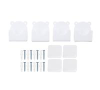 Shower Curtain Rod Holder | 4PCS Acrylic Wall Mount Bracket for Bathroom / Room Divider | Secure Grip Design Holds 20 lbs, Universal Fit