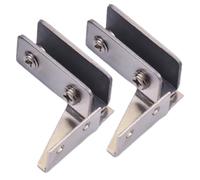 Shower Door Hinges - Cabinet Glass Clamp, Side Mounted Frameless Hinge, Drill-Free Installation | Glass Door Hardware for Bathroom Display Wine Cabinet Showcase Doors Easy Secure Fit