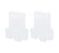 Shower Door Hooks 2 Pack | Secure Grip Acrylic Towel Hanger for Frameless Glass Doors | Double Sided Bathroom Organizer/Over Door Hanger/Shower Squeegee Holder