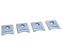 Shower Door Rubber Bumper Stops with Screws Set of 4 PCS 25x18x7mm for Sliding Glass Door Track Pulley Guide Block Stopper Top and Bottom Buffer Blocks